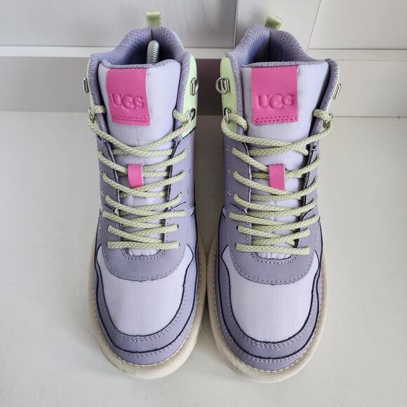 UGG Highland Hi Heritage Women's 9 Leather Purple Pink Hiker Sneaker Boot NWOT - Picture 4 of 10
